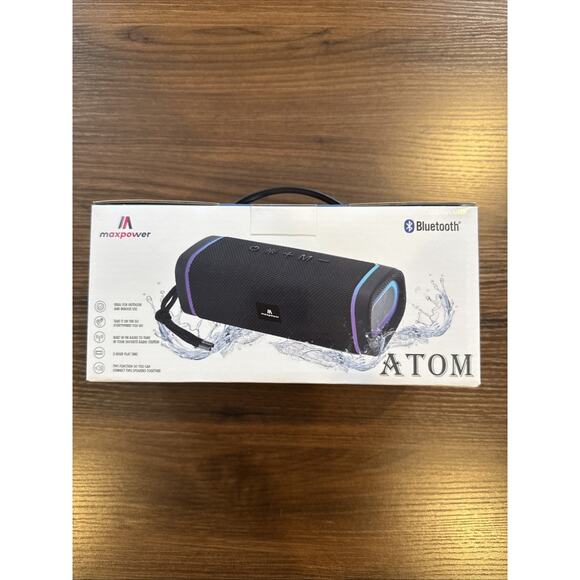 MPD375-ATOM Portable Water resistance & dust proof Bluetooth speaker Black - Picture 1 of 4